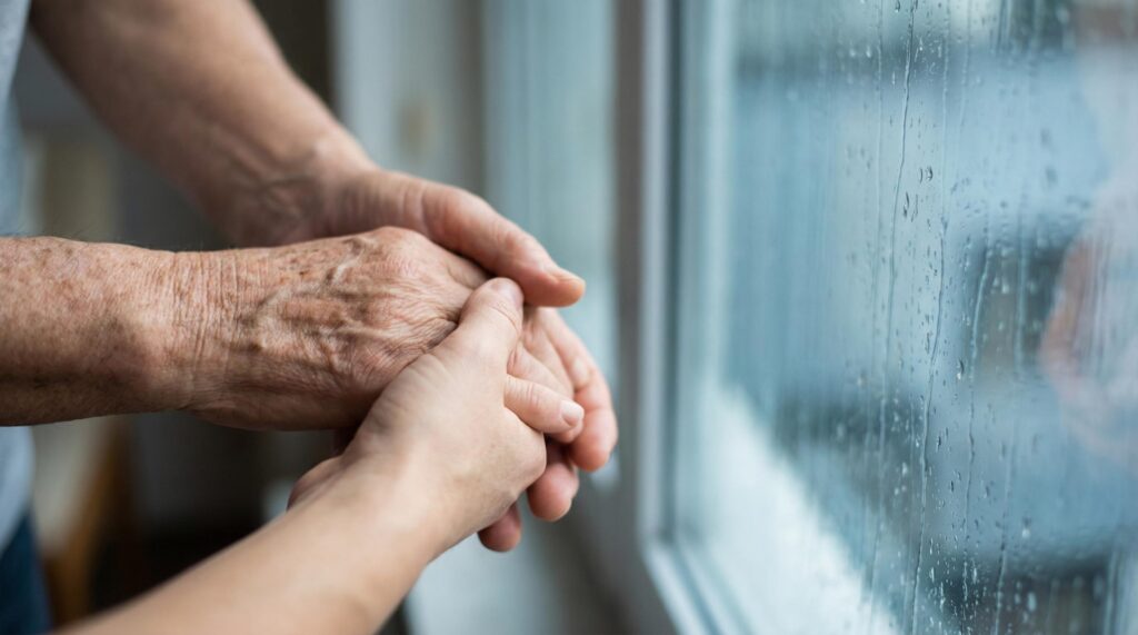 Osoba otrzymująca wsparcie emocjonalne po stracie bliskiej osoby - psycholog Łódź Michał Jaskólski